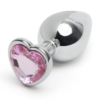 Small Heart Base Stainless-Steel anal plug