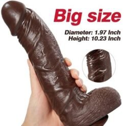 10 inch curved realistic dildo strong suction cup for women