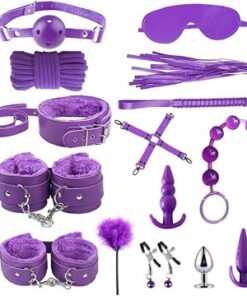 14 Pieces BDSM Bondage Restraint Kit - Purple