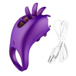 1st grade vibrating tongue licking g spot penis ring for man