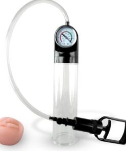 2 In 1 Pussy Sleeve With Powerful Vacuum Pressure Gauge Penis Enlarge Pump