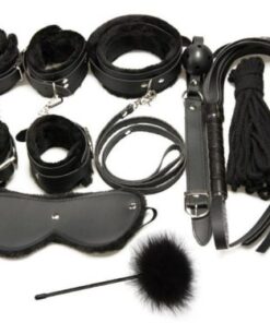 8 In 1 Combo BDSM Bondage Restraint Kit Black