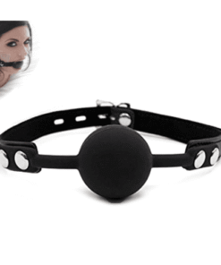 Mouth Gag With Leather Belt Tool for Pleasure