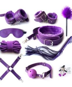 BDSM Bondage 10 Pieces Kit - Purple