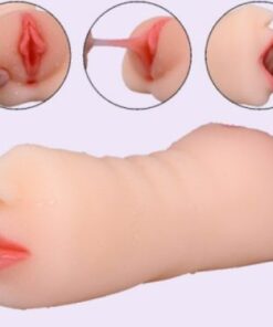 Beginners Male Masturbator 2 in 1 Pocket Pussy Realistic Mouth Vagina