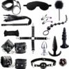 Black 14 Pieces BDSM Bondage Restraint Kit