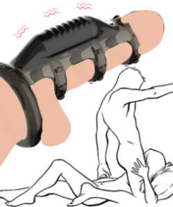 Black Penis Vibrating Ring Lasting Enlarge Stimulating Massager