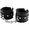 Black SM Bondage Sex Leather Handcuffs