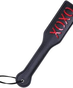 Faux Leather XOXO Spanking Paddle - Black