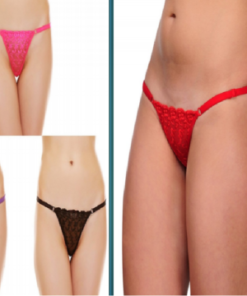 Full Crotch G-String Panty With Rings-Blue