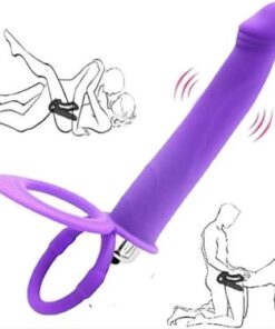 Purple Dildo Vibration With Ring Double Penetration Strapon Anal Dildo India