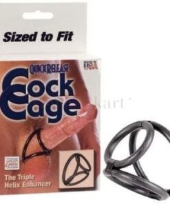 Quick Release Cock Cage The Triple Helix Enhancer Cock Ring Delayed Ejaculation