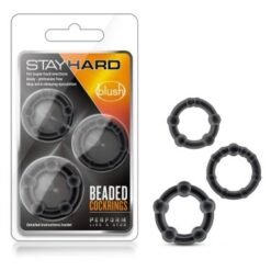 silicone-delay-ejaculation-sex-toy-black-beaded-cock-ring-for-men