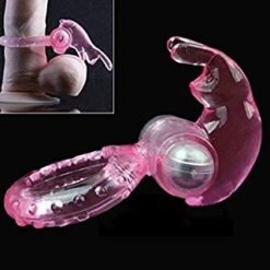 vibrating pink rabbit cock ring clitoris tickler