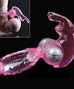 Vibrating Pink Rabbit Cock Ring (Clitoris Tickler)