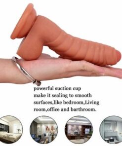Realistic Flesh Dragon Dildo Ribbed 7.08 Inches
